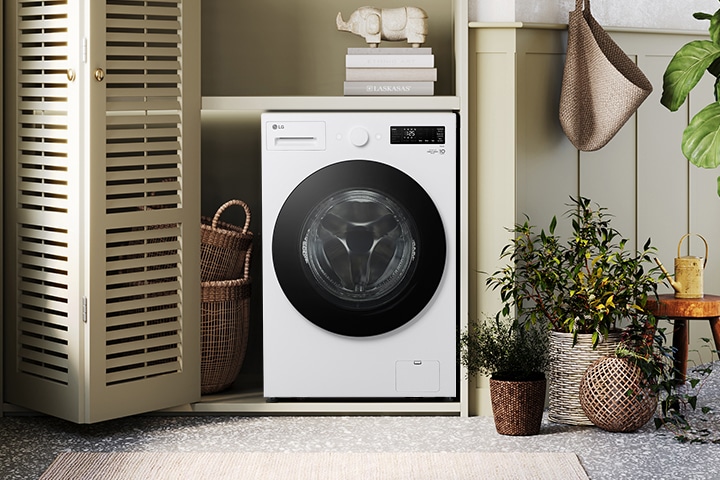 It shows the image of the interior of the washing machine