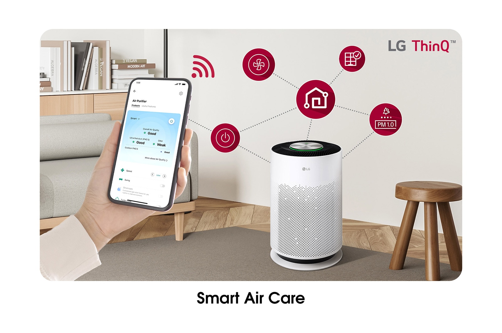 LG เครื่องฟอกอากาศ LG PuriCare 360 Hit, AS60GHWG0