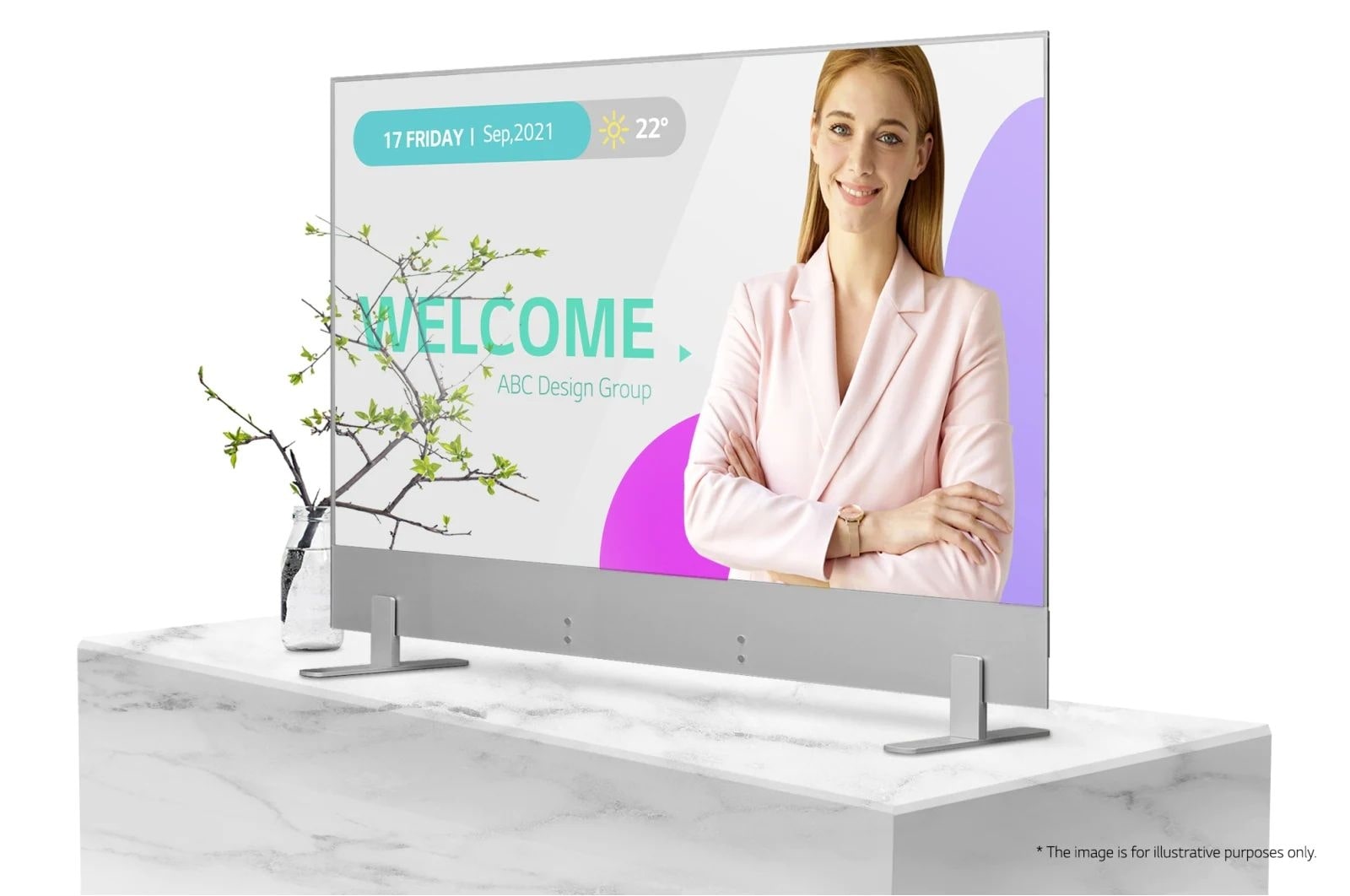 LG Transparent OLED Signage, 55EW5G-V