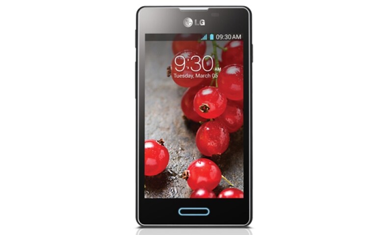 LG OPTIMUS L5 II แอนดรอยด์สมาร์ทโฟน 4.1 Jelly Bean CPU 1GHz Single Core หน้าจอขนาด 4 นิ้ว พร้อมหน่วยความจำภายใน 4 GB , E450 Optimus L5 II