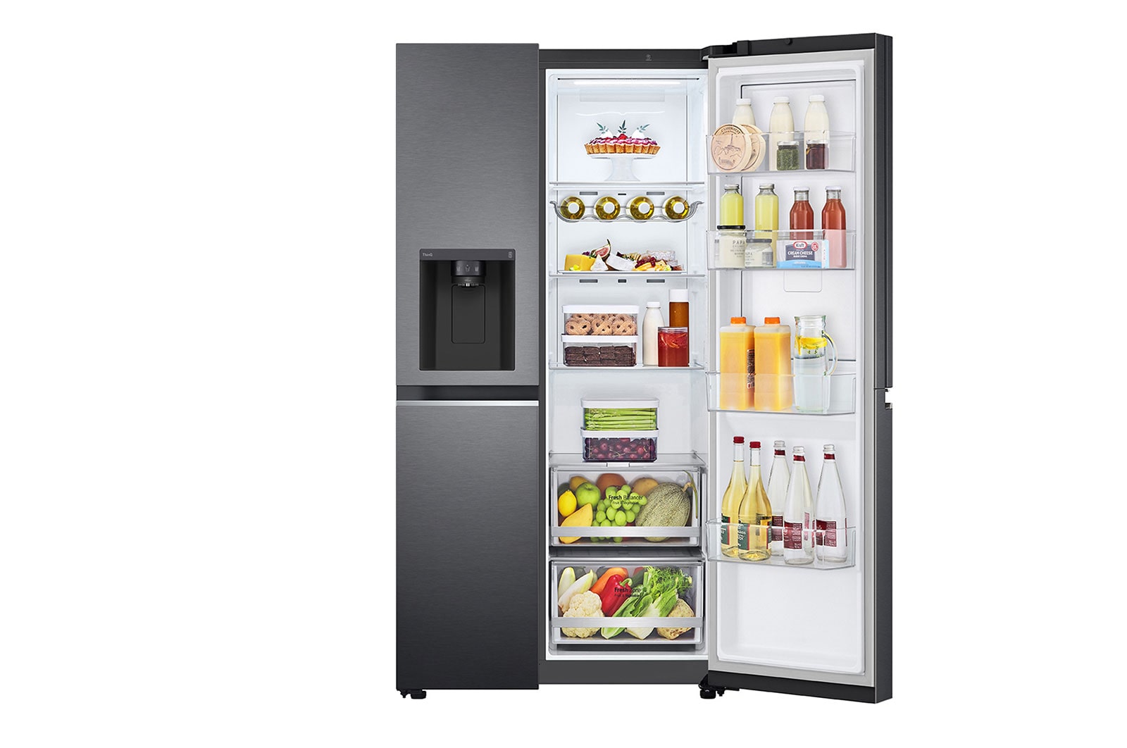 LG ตู้เย็น Side-by-Side รุ่น GC-J257CQES ขนาด 22.4 คิว ระบบ Inverter Linear Compressor พร้อม Smart WI-FI control ควบคุมสั่งงานผ่านสมาร์ทโฟน, GC-J257CQES