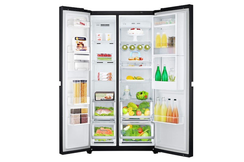 LG ตู้เย็น Side by Side รุ่น GC-M247UGBV ขนาด 21.8 คิว ระบบ Inverter Linear Compressor, GC-M247UGBV