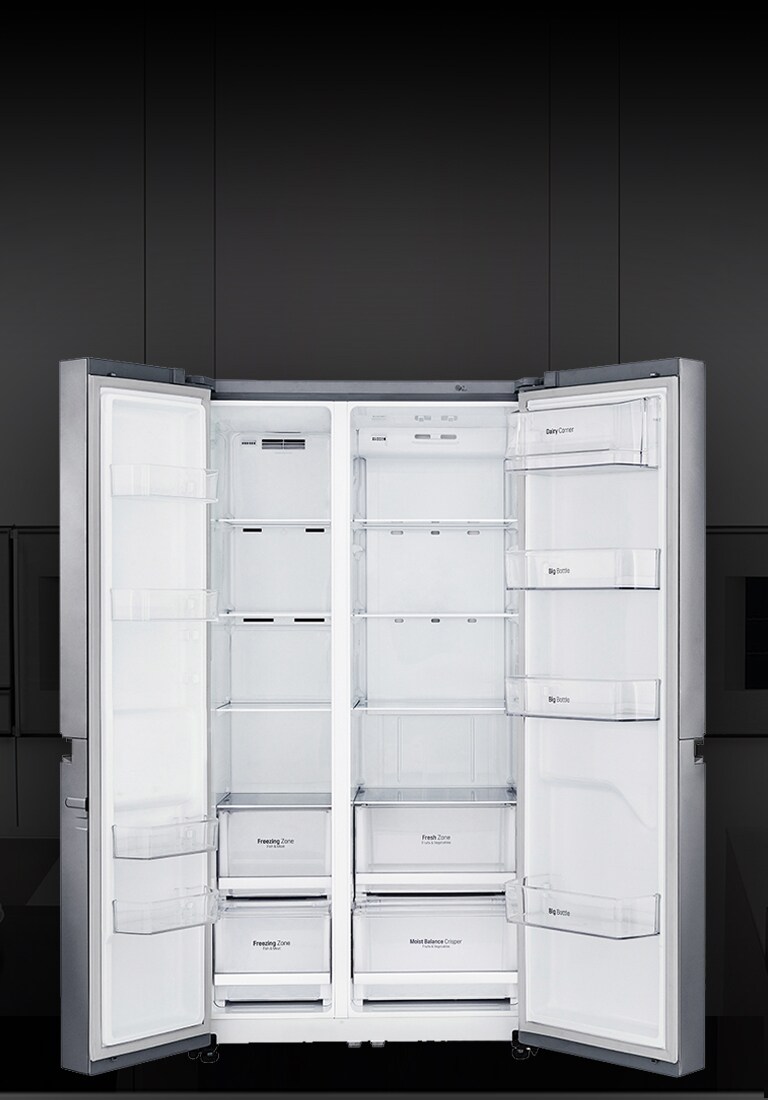 ตู้เย็นระบบส่องสว่างภายในระบบ LED