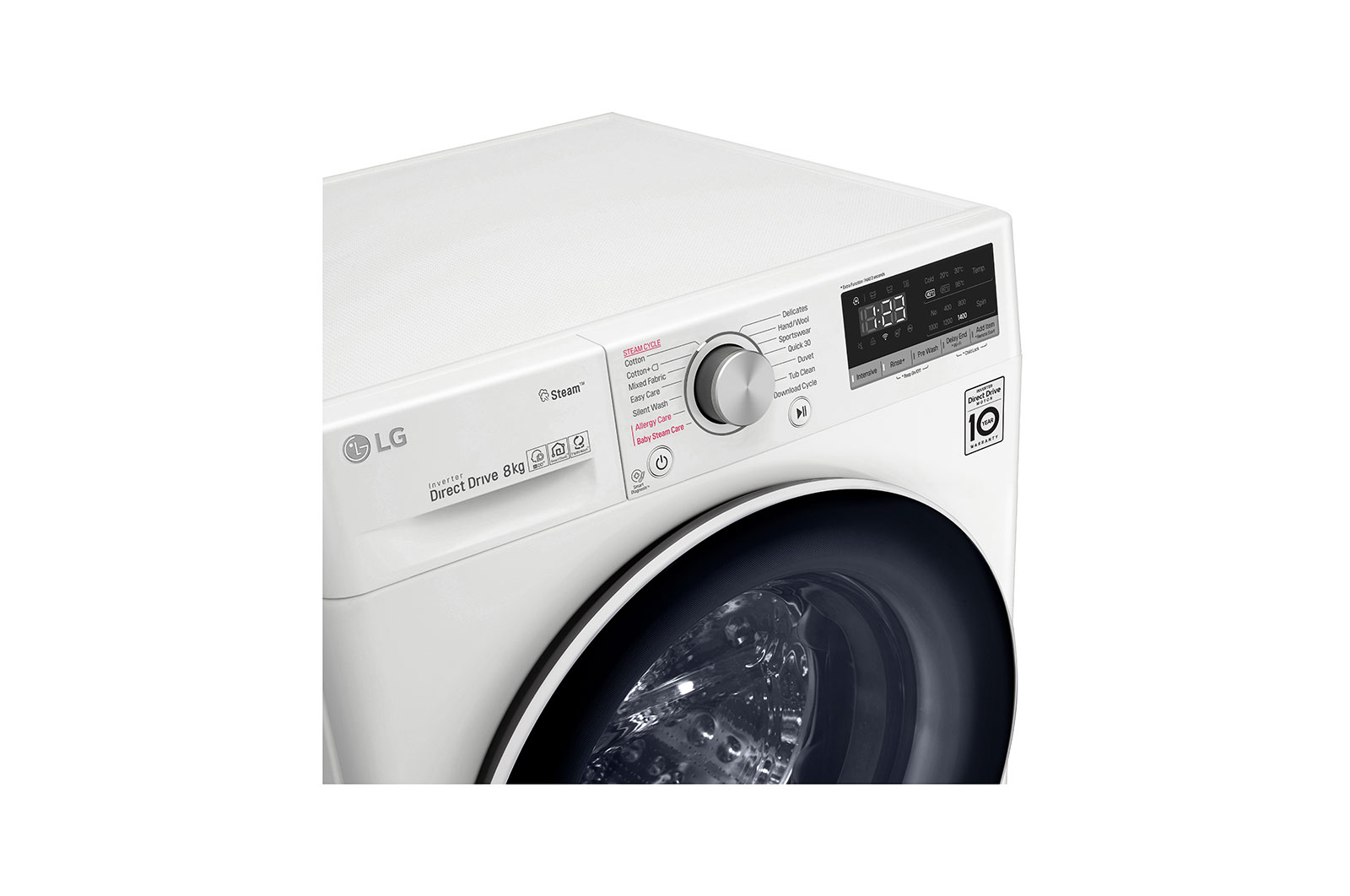 LG  เครื่องซักผ้าฝาหน้า รุ่น FV1408S4W ระบบ AI DD™ ความจุซัก 8 กก. พร้อม Smart WI-FI control ควบคุมสั่งงานผ่านสมาร์ทโฟน, FV1408S4W