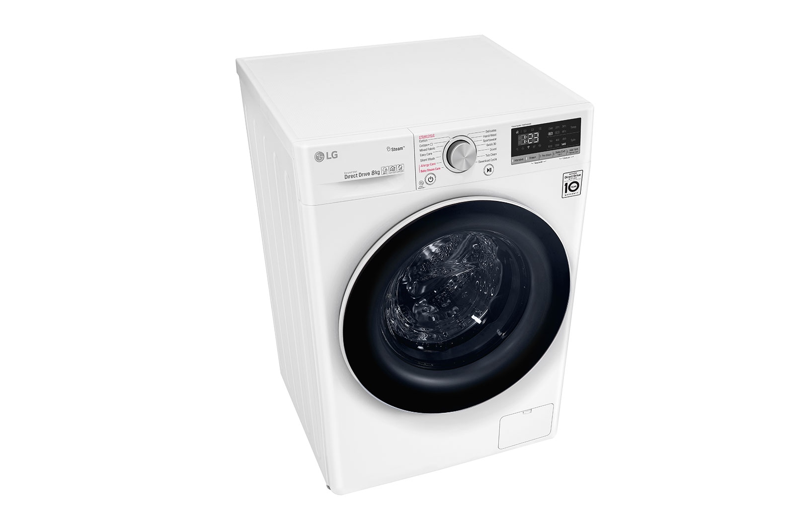 LG  เครื่องซักผ้าฝาหน้า รุ่น FV1408S4W ระบบ AI DD™ ความจุซัก 8 กก. พร้อม Smart WI-FI control ควบคุมสั่งงานผ่านสมาร์ทโฟน, FV1408S4W