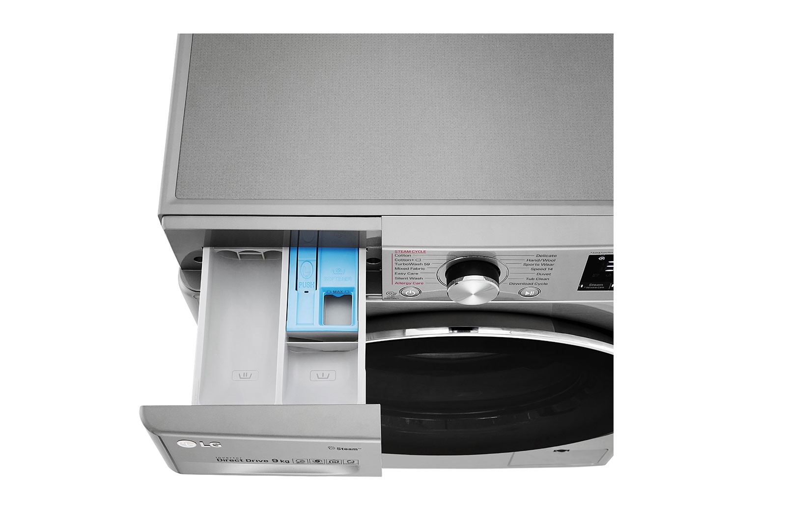 LG เครื่องซักผ้าฝาหน้า รุ่น FV1409S3V ระบบ AI DD™ ความจุซัก 9 กก.  พร้อม Smart WI-FI control ควบคุมสั่งงานผ่านสมาร์ทโฟน, FV1409S3V
