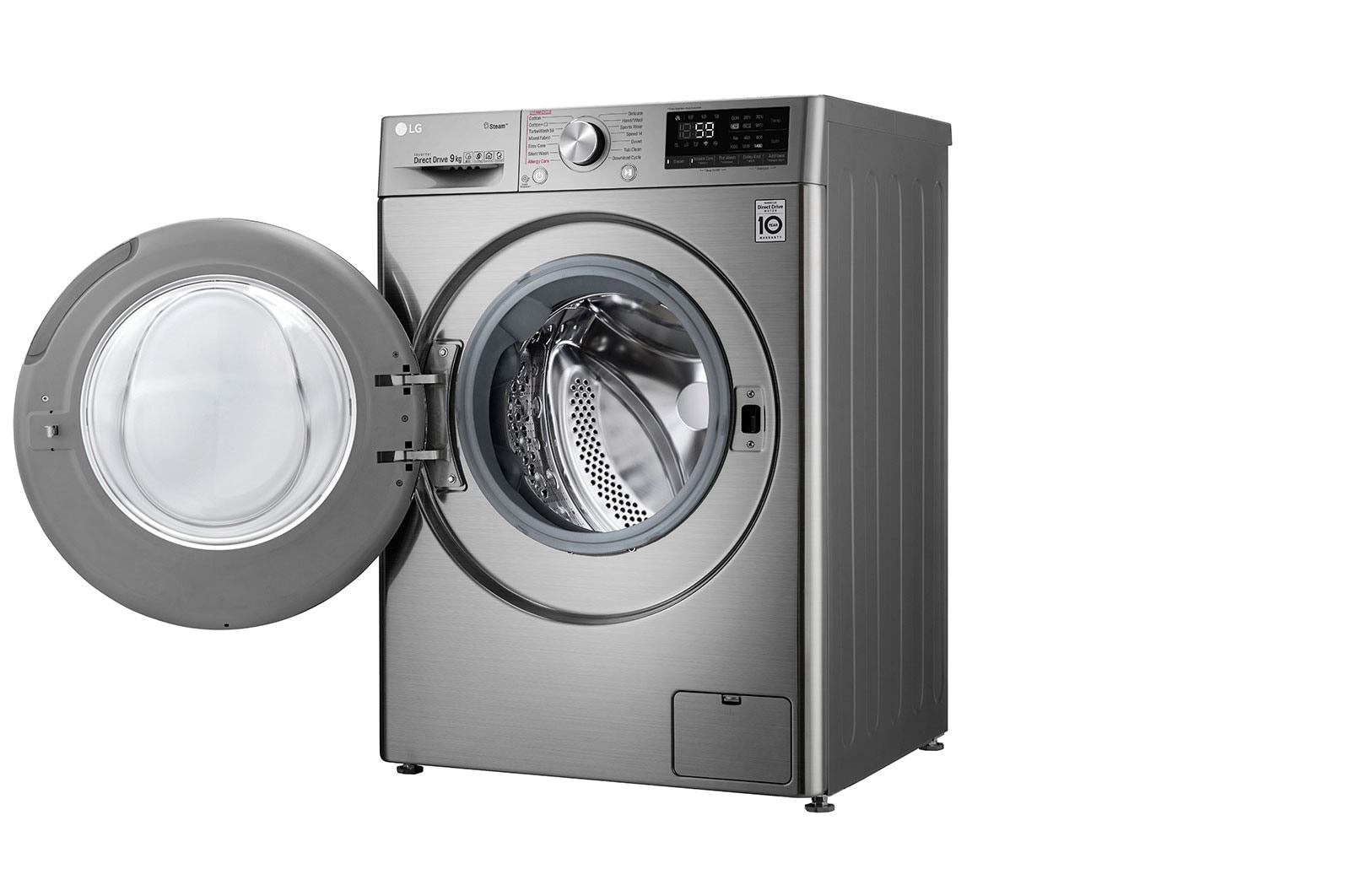 LG เครื่องซักผ้าฝาหน้า รุ่น FV1409S3V ระบบ AI DD™ ความจุซัก 9 กก.  พร้อม Smart WI-FI control ควบคุมสั่งงานผ่านสมาร์ทโฟน, FV1409S3V