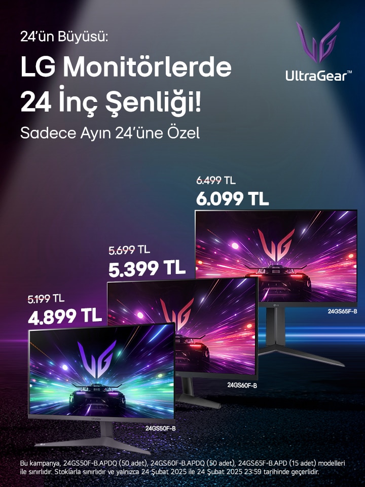 Sadece Ayın 24’üne Özel LG Monitörlerde 24 İnç Şenliği 