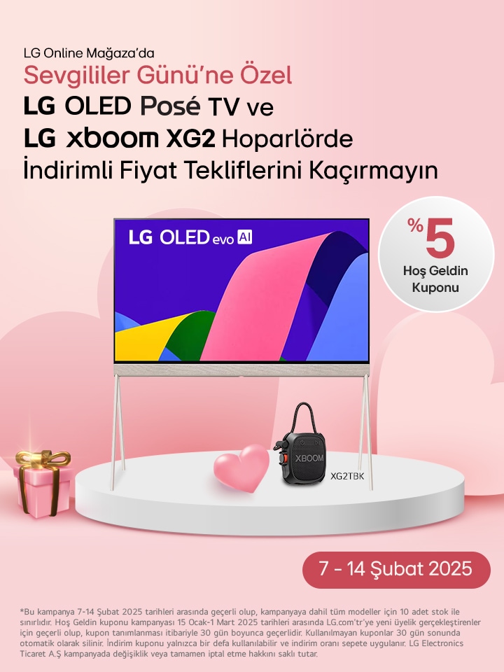 Sevgililer Gününe Özel Seçili LG TV ve LG XBOOM Serisinde İndirim