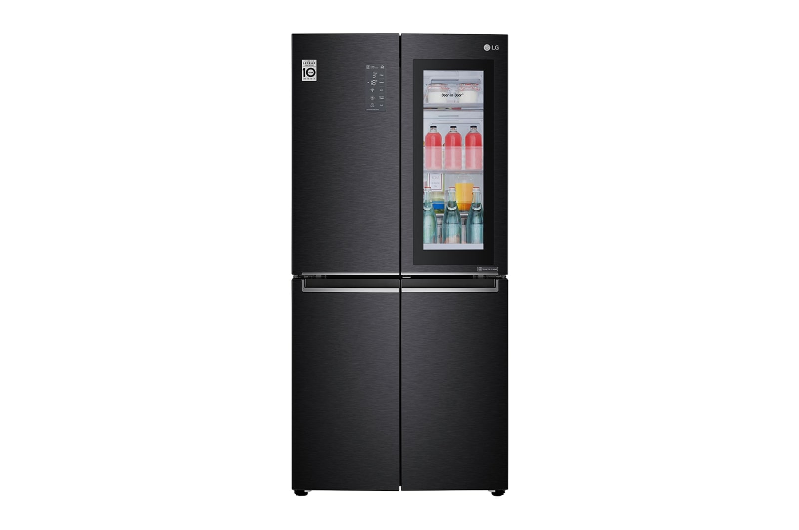 LG InstaView No Frost Buzdolabı  530 Litre 83,5cm Genişlik DoorCooling+ & Hygiene FRESH⁺ᵀᴹ  Mat Siyah, GC-Q22FTQKL