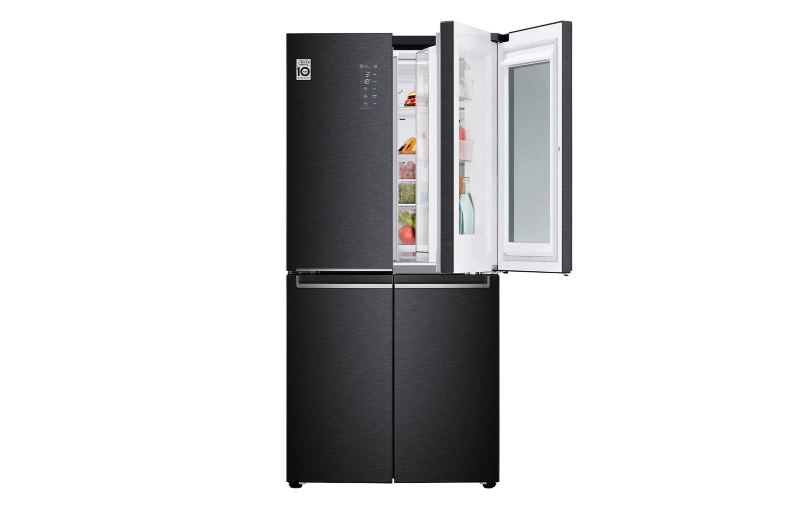 LG InstaView No Frost Buzdolabı  530 Litre 83,5cm Genişlik DoorCooling+ & Hygiene FRESH⁺ᵀᴹ  Mat Siyah, GC-Q22FTQKL