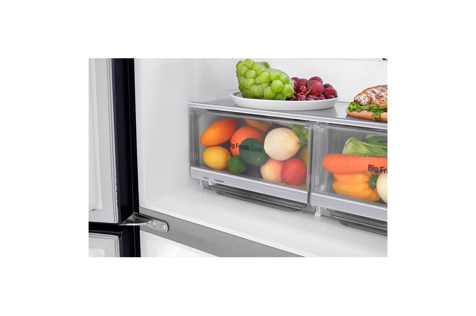 LG InstaView No Frost Buzdolabı  530 Litre 83,5cm Genişlik DoorCooling+ & Hygiene FRESH⁺ᵀᴹ  Mat Siyah, GC-Q22FTQKL