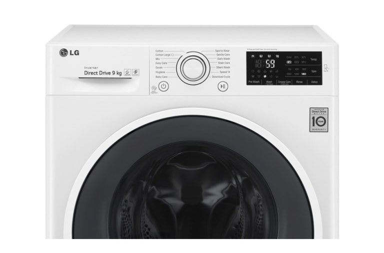 LG 9kg Yıkama "A+++(-20%)", 1400 Devir, Beyaz, TurboWash™, Yeni Program İndirme, FH4U2VDNP0