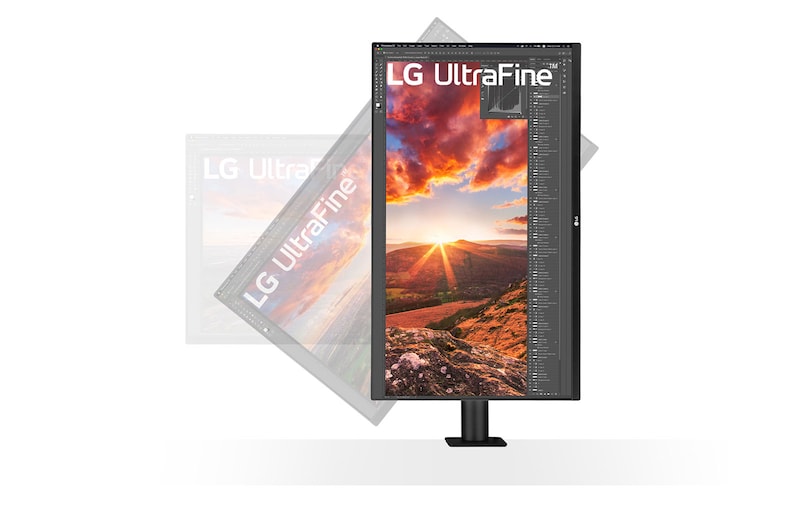 LG UltraFine Ergo Monitor 31,5 İnç FreeSync USB Type -C HDR10 4K Hareket Ettirilebilir Ekran, 32UN880P-B