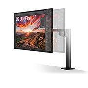 LG UltraFine Ergo Monitor 31,5 İnç FreeSync USB Type -C HDR10 4K Hareket Ettirilebilir Ekran, 32UN880P-B