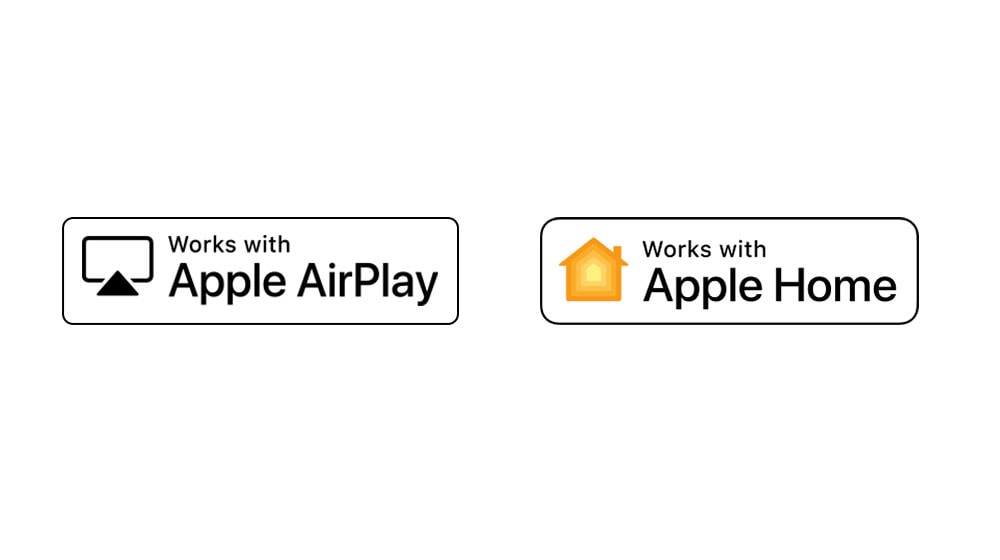 Apple AirPlay ile çalışır logosu Apple Home ile çalışır logosu