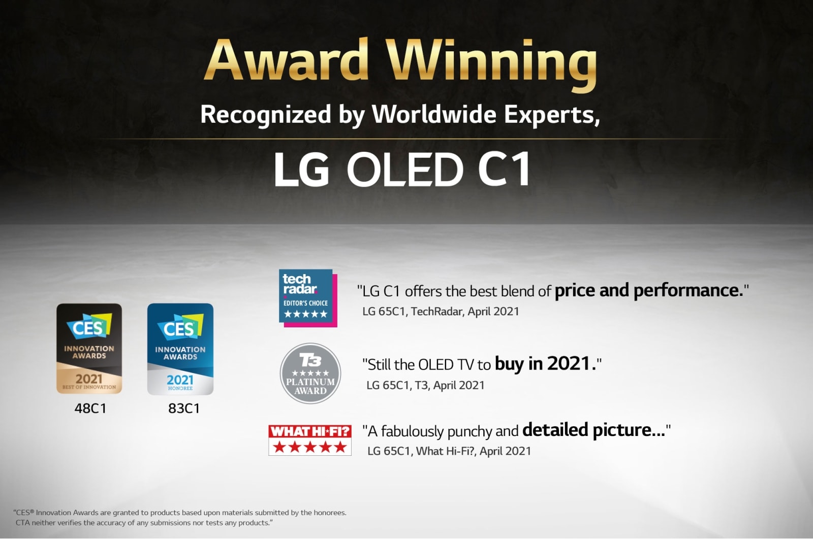 LG OLED 65 inç C1 Serisi 4K Smart TV, OLED65C14LB