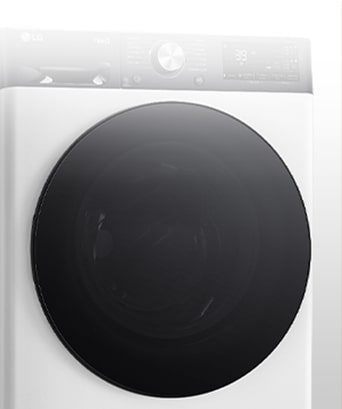 Temperli Cam Kapının net bir şekilde görülebildiği çamaşır makinesi görüntüsü.