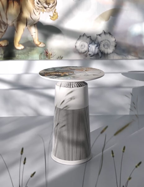 LG 空氣清淨機上安裝有 Moooi 的「Memento moooi Medley」產品