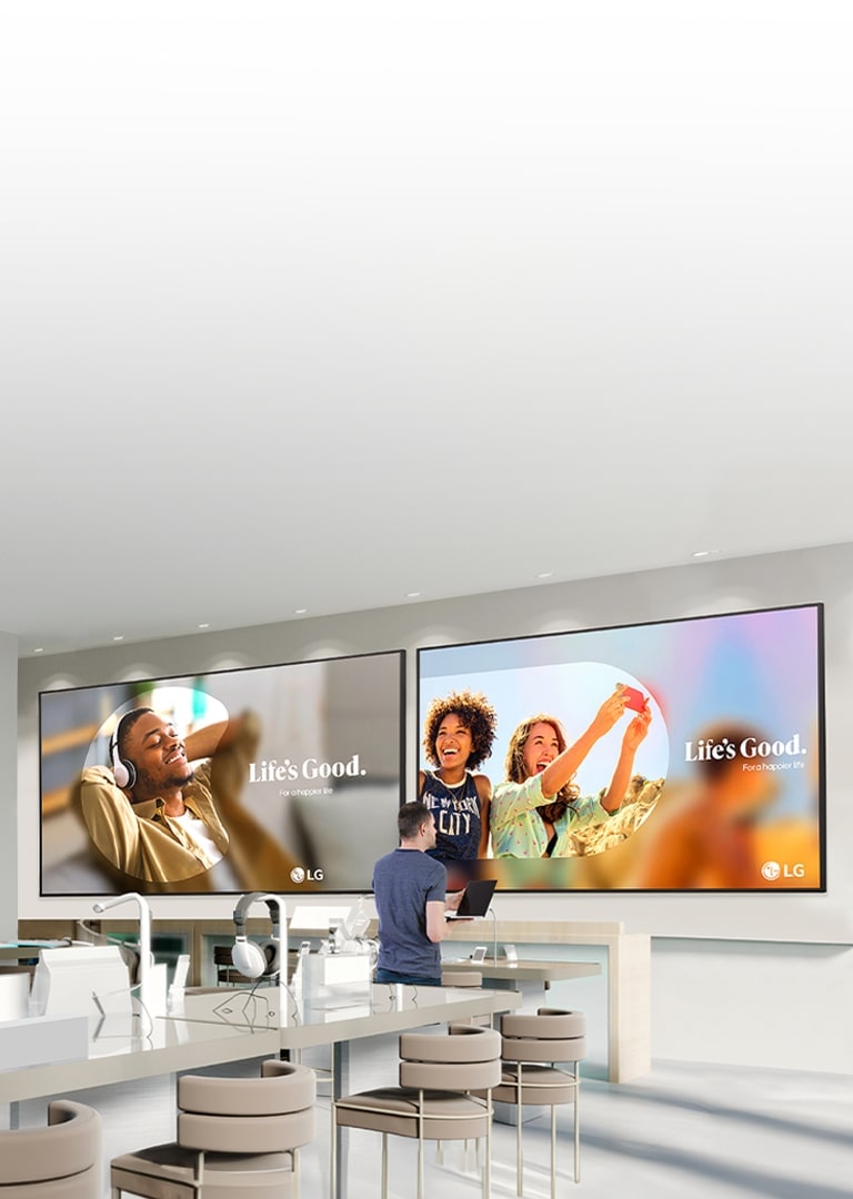 無論零售、企業或公共空間,LG 顯示解決方案皆完美契合。