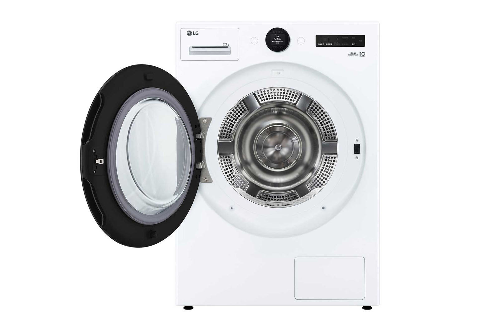 LG 洗乾衣機堆疊／蒸洗脫22公斤 AI 除濕式乾衣20公斤 (冰瓷白), FD22FWPT.WR20DW