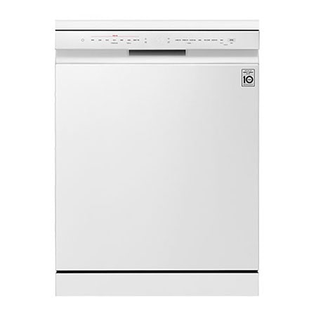 Front view of LG QuadWash™ Steam 四方洗蒸氣超潔凈洗碗機<br />(雲朵白) DFB533FW