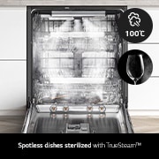 LG QuadWash™ Steam 四方洗蒸氣超潔凈洗碗機 (雪霧白)｜Objet Collection<sup>®</sup> , DFB335HE