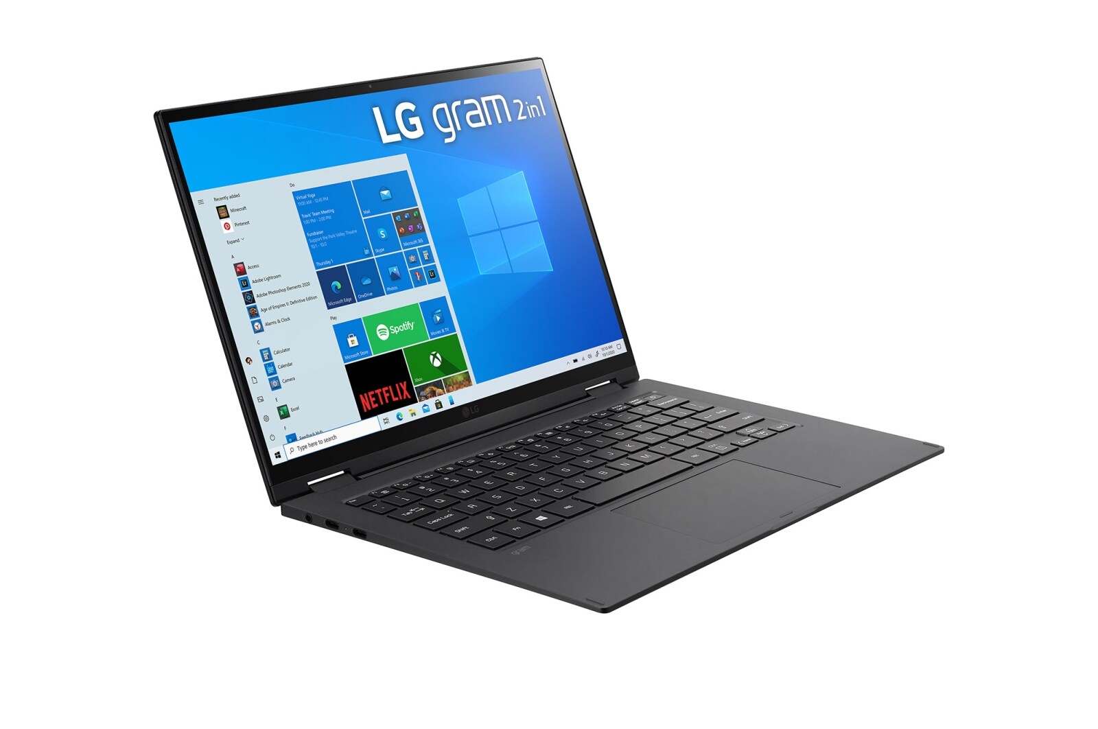 LG gram 14" 2-in-1 輕贏隨型 極致輕薄翻轉觸控筆電（曜石黑）- 特定通路銷售, 14T90P-G