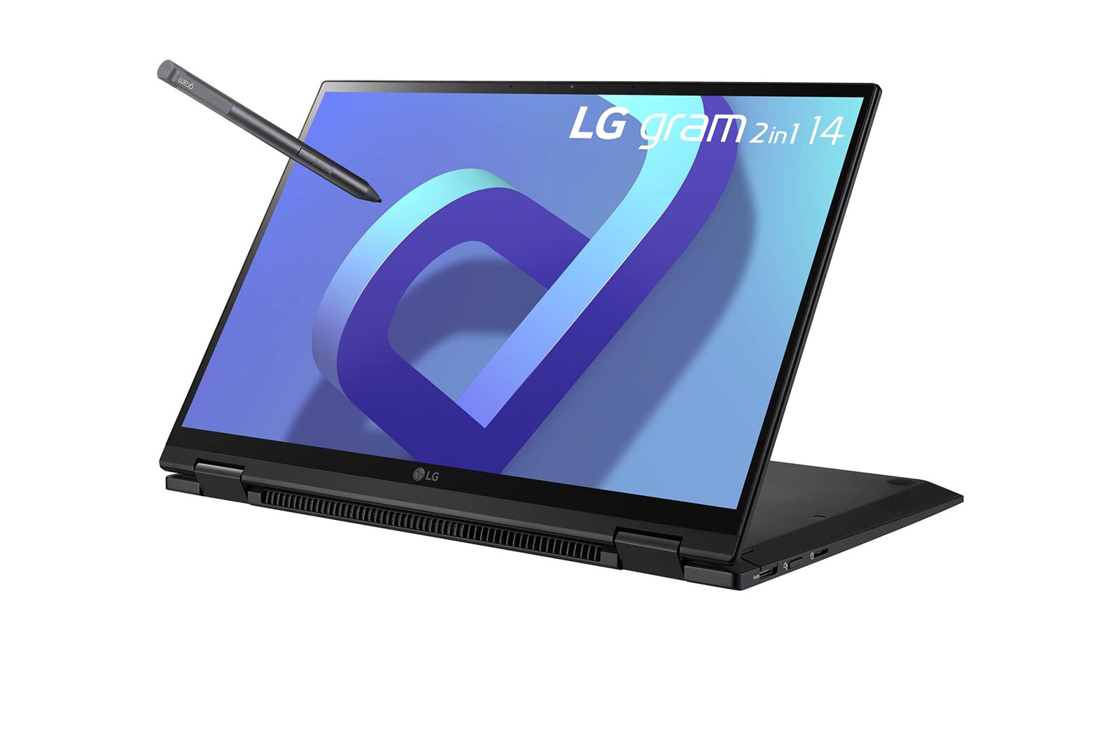 LG gram 14'' 2-in-1 輕贏隨型 極致輕薄翻轉觸控筆電 - 曜石黑(i7), 14T90Q-G