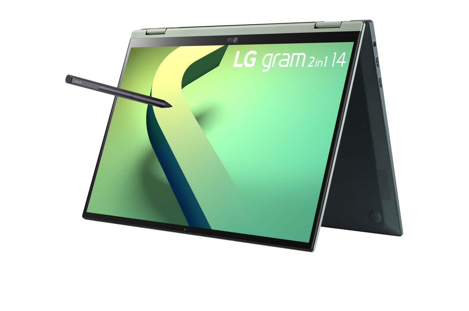 LG gram 14'' 2-in-1 輕贏隨型 極致輕薄翻轉觸控筆電 - 璀璨綠(i5), 14T90Q-G