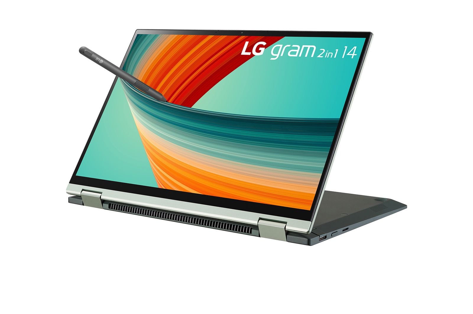 LG gram 14" Windows 11 Home 2-in-1 輕贏隨型 極致輕薄翻轉觸控筆電 - 璀璨綠(i7), 14T90R-G