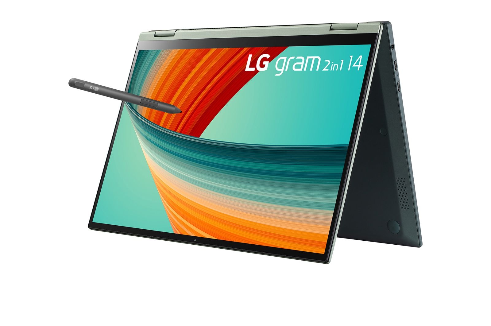 LG gram 14" Windows 11 Home 2-in-1 輕贏隨型 極致輕薄翻轉觸控筆電 - 璀璨綠(i7), 14T90R-G