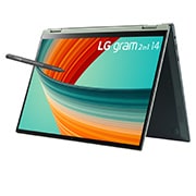 LG gram 14" Windows 11 Home 2-in-1 輕贏隨型 極致輕薄翻轉觸控筆電 - 璀璨綠(i7), 14T90R-G