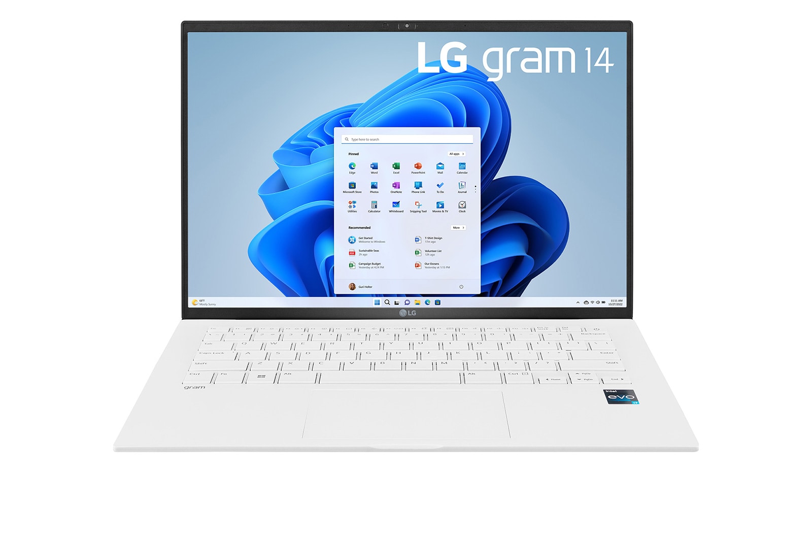 LG gram 14'' Windows 11 Home 輕贏隨型 極致輕薄筆電 - 冰雪白 (第 13 代 Intel<sup>®</sup> Core i5 Evo), 14Z90R-G