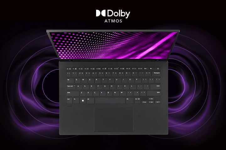 LG gram 搭載 Dolby Atmos 杜比全景聲。