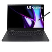 LG gram Pro 16'' Windows 11 Home 極致輕薄 2-in-1 AI 翻轉觸控筆電 - 曜石黑 (512GB / Intel<sup>®</sup> Core™ Ultra 7 Evo), 16T90SP-K