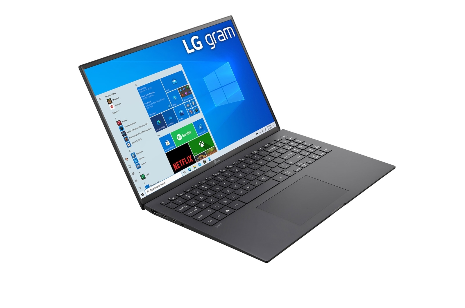 LG gram 16” 輕贏隨型 極致輕薄筆電 – 曜石黑 (i7), 16Z90P-G