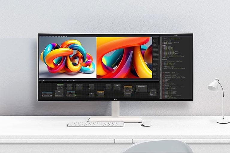 LG UltraWide™ 曲面顯示器。