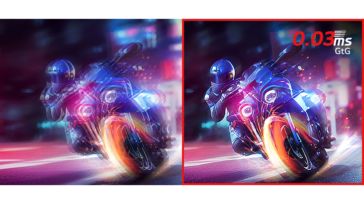 極快速 0.03ms (GtG) 反應時間。