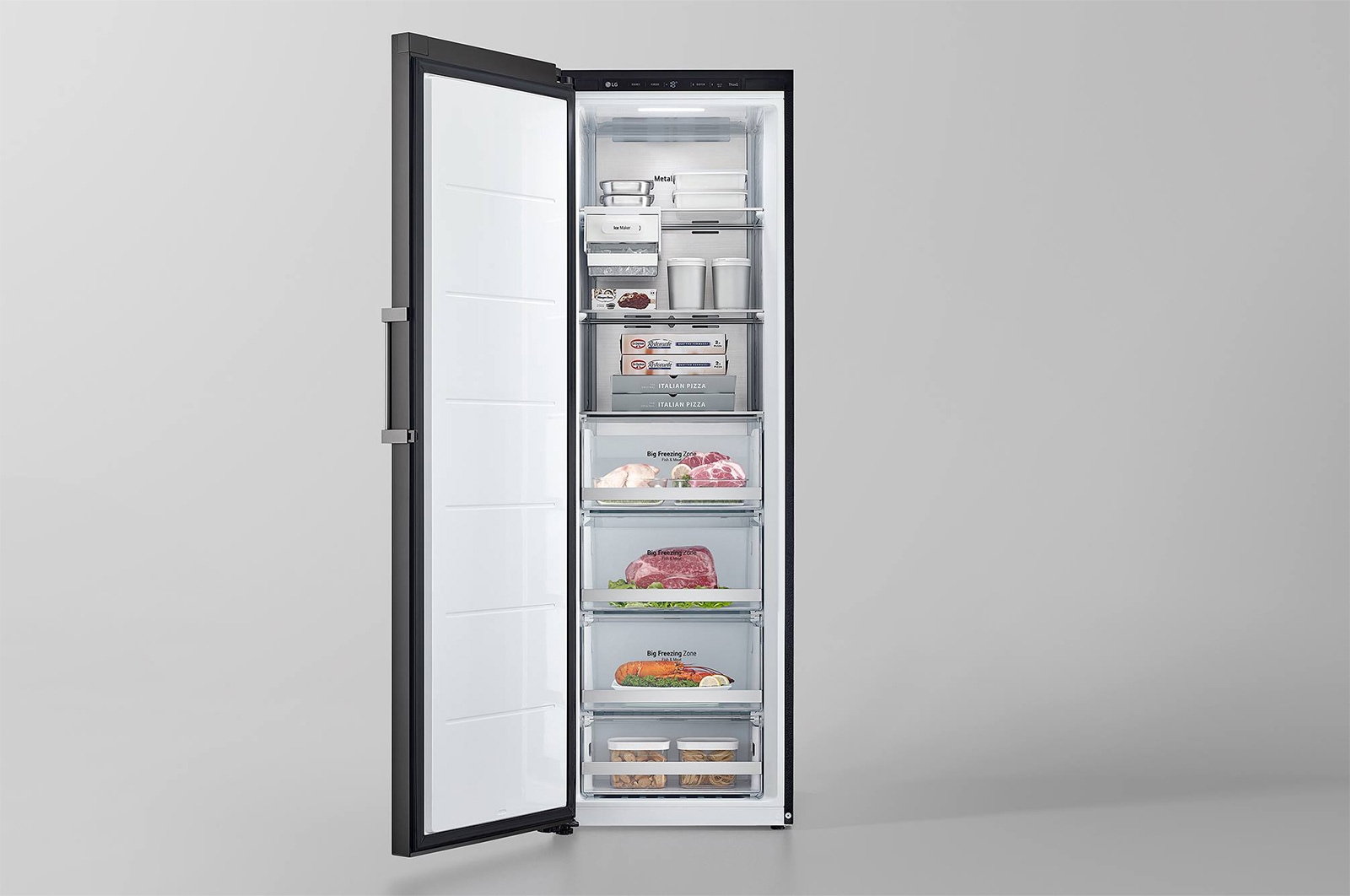 LG 324公升 Objet Collection<sup>®</sup> 智慧變頻單門冰箱|直立式冷凍櫃|可更換門片顏色, GC-FL40BE