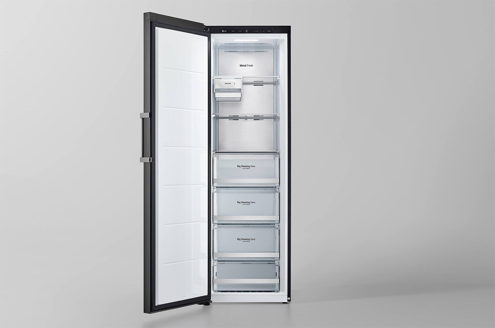 LG 324公升 Objet Collection<sup>®</sup> 智慧變頻單門冰箱|直立式冷凍櫃|可更換門片顏色, GC-FL40BE