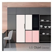 LG 324公升 Objet Collection<sup>®</sup> 智慧變頻單門冰箱|直立式冷凍櫃|可更換門片顏色, GC-FL40BE