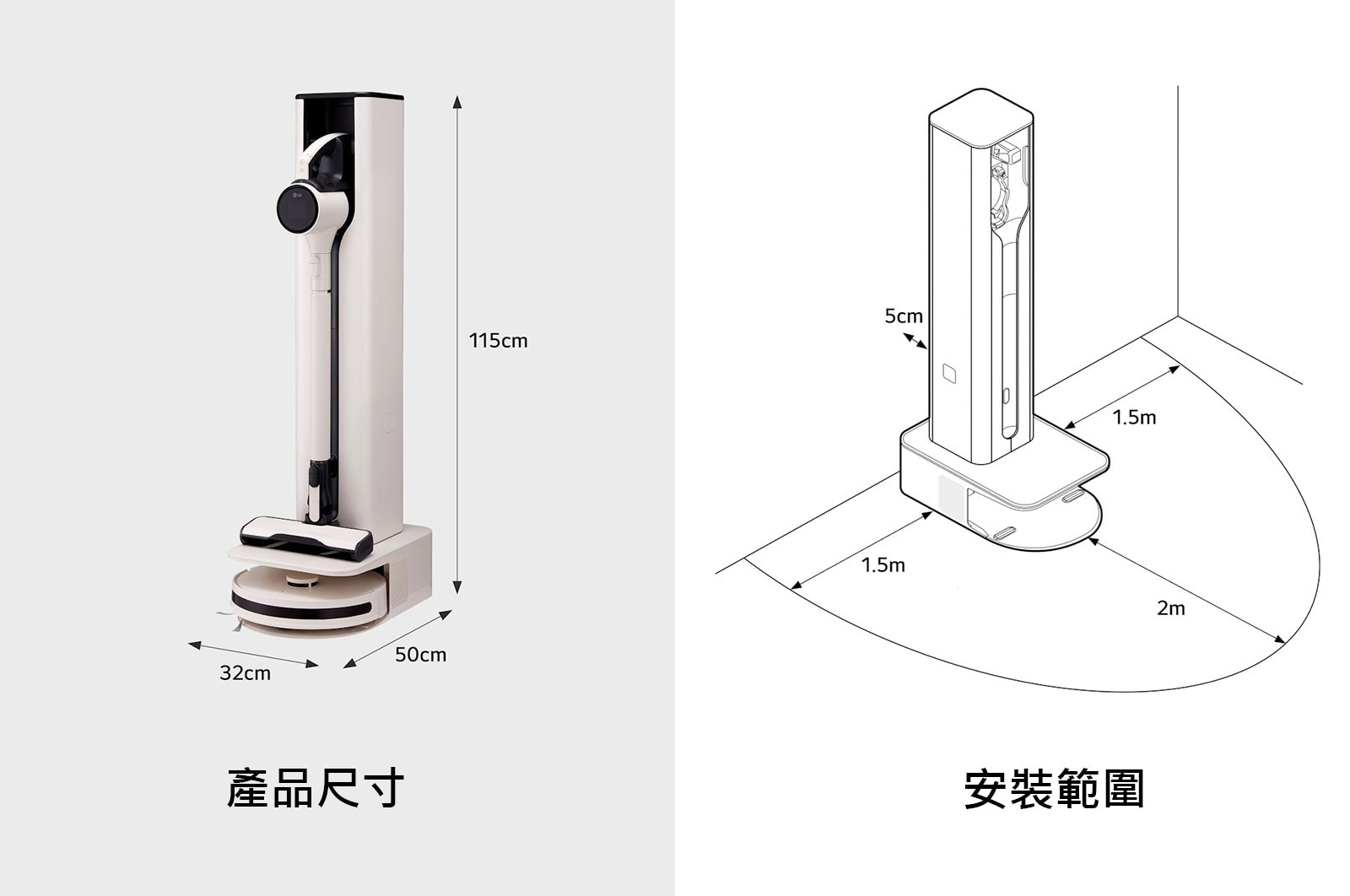 LG CordZero™ All-in-One Tower Combi 清空塔 (雙機自動集塵), ART-PRIME