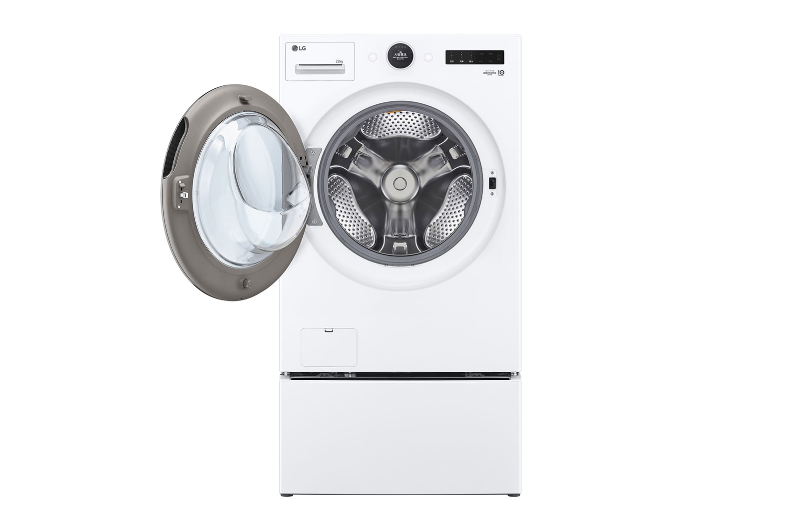 LG 洗22+2.5公斤 TWINWash 雙能洗|冰瓷白|蒸洗脫, TW22FWPT.S250HW