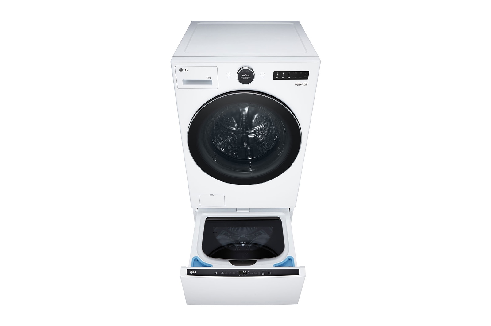 LG 洗22+2.5公斤 TWINWash 雙能洗|冰瓷白|蒸洗脫, TW22FWPT.S250HW