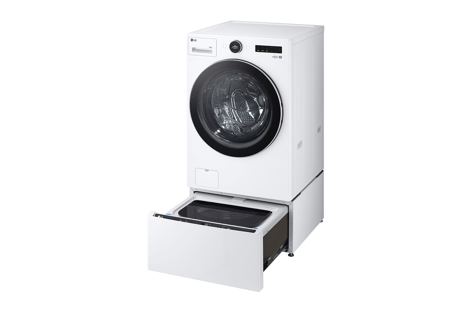 LG 洗22+2.5公斤 TWINWash 雙能洗|冰瓷白|蒸洗脫, TW22FWPT.S250HW