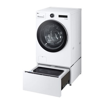 LG TWINWash™ 雙能洗 (蒸洗脫)｜22公斤+2.5公斤洗衣容量 (冰瓷白), TW22FWPT.S250HW