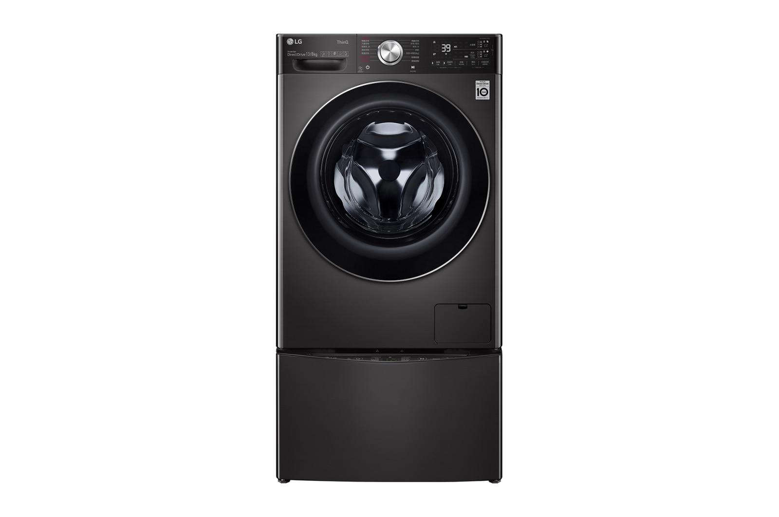 LG TWINWash™ 雙能洗 (蒸洗脫烘)｜13公斤+2公斤洗衣容量 (尊爵黑), TW13APT