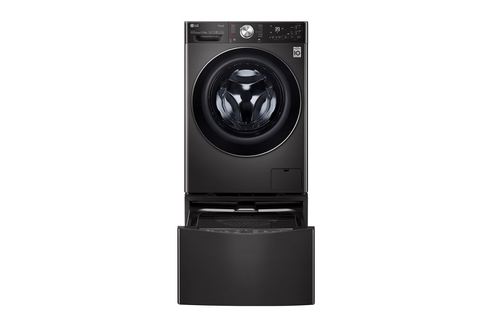 LG TWINWash™ 雙能洗 (蒸洗脫烘)｜13公斤+2公斤洗衣容量 (尊爵黑), TW13APT