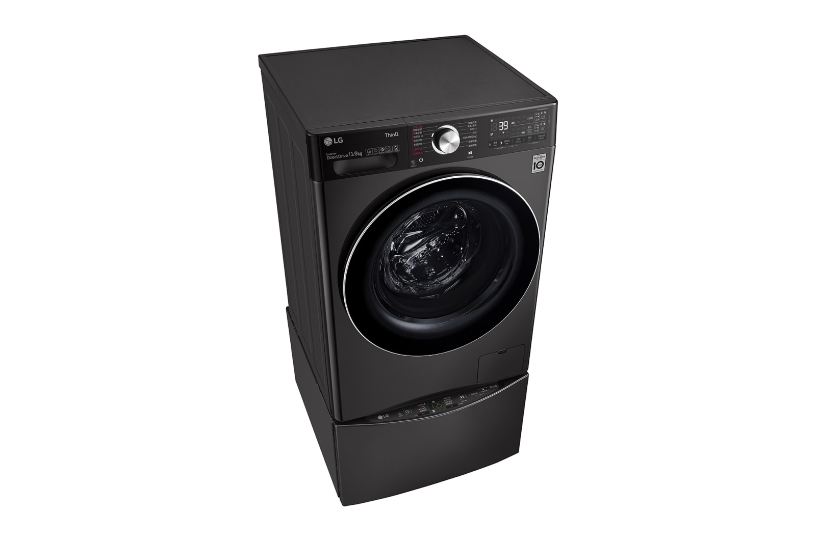 LG TWINWash™ 雙能洗 (蒸洗脫烘)｜13公斤+2公斤洗衣容量 (尊爵黑), TW13APT